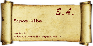 Sipos Alba névjegykártya