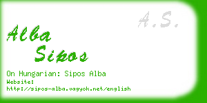alba sipos business card